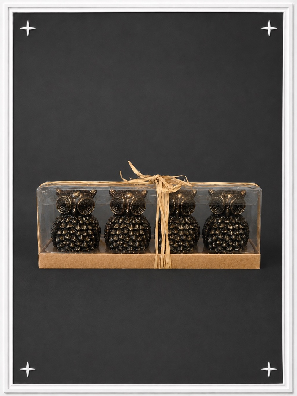 Set of 4 Owl Candles